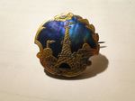 Souvenir Brosche Paris Eiffelturm Jugendstil aus Perlmutt - brooch art nouveau mother of pearl