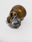 Bergkristallkugel mit Silber - Wikingeramulett rock crystal silver pendant viking