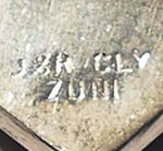 J&R Cly Zuni hallmark Silberpunze