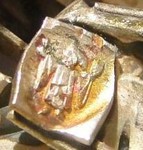 Johann Michael Wilm Brosche Silber brooch silver Rhodolit Rhodochrosit Punze hallmark