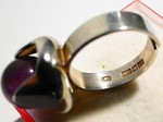 Finnland Kulttaseppa Salovaara 925 Silber silver ring Fingerring Amethyst Ametist