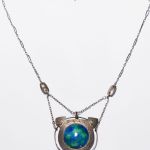 Murrle Bennett & Co Jewellery Arts And Crafts Jugendstil Email Emaille 950 Silber silver necklace collar Kette Collier