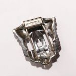 Art Deco Echtsilber Silber Markasite Fell Clip fur clip silver