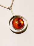 NE From Dänemark Denmark Danmark Silber Collier Kette 925 silver Bernstein amber