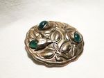 Martin Mayer 800 Brosche mit Chrysopras - brooch