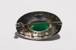 Martin Mayer Pforzheim Mainz Chrysopras Brosche 800 Silber grün Rosen Blüten brooch silver flower rose green agate Achat